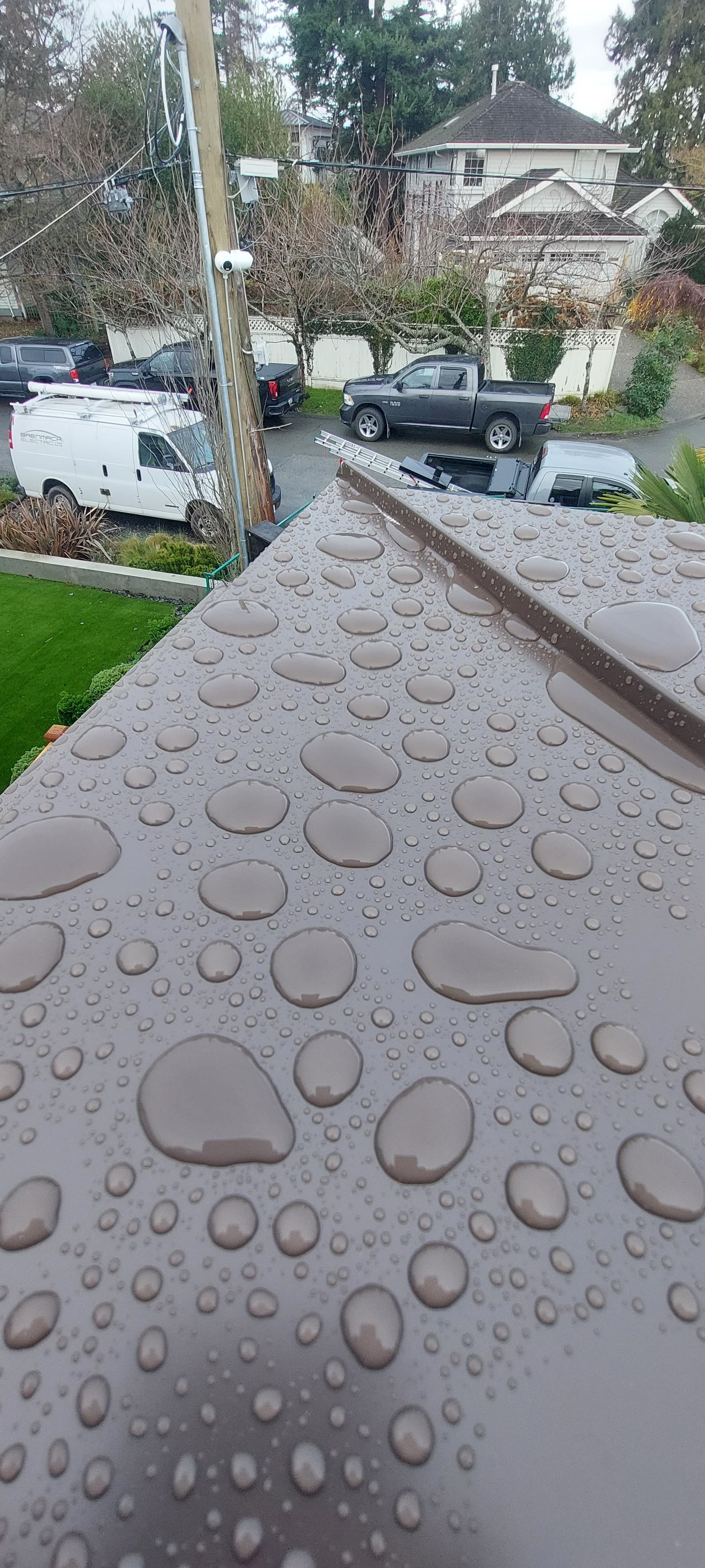 Soldered metal flashing seam for waterproof joint by Tomron Construction in Maple Ridge, BC